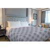IlGruppone Copriletto Estivo Made in Italy 100% Cotone Coperta Leggera Piquet Singolo Matrimoniale Piazza e Mezza - Lovelycheck Grigio - 2 Piazze