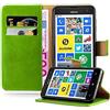 Cadorabo Custodia Libro per Nokia Lumia 625 in VERDE ERBE - con Vani di Carte, Funzione Stand e Chiusura Magnetica - Portafoglio Cover Case Wallet Book Etui Protezione