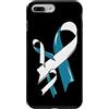 Cervical Cancer Awareness Cancer Ribbons Custodia per iPhone 7 Plus/8 Plus Cervicale Cancro Consapevolezza Nastro Combattente Chemo Bianco Teal