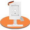 PureMounts® supporto per tablet con custodia in acciaio bloccabile per iPad 5/6/7/8/9/ IPad Air 9.7/ 10.5/10.9/ IPad Air 9.7/10.5/11 e Samsung Tab A 10.1 (2019)/ Tab A7/S6 Lite 10.4, bianco
