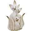 Vacchetti Gatto Legno Bianco Marrone 26x7xh40 cm di Vacchetti