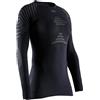 X-Bionic Invent 4.0 Maglia Termica Manica Lunga a Compressione Donna Running, Sci, Ciclismo, Fitness e Sport Invernali, Nero L