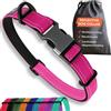 Sweetie Collare Cane Imbottito Neoprene - Riflettente & Anello Alluminio Anti-Ruggine - Regolabile S M L - Collare per Cani Taglia Media Piccola Grande - Rosa