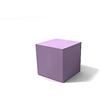 Kloris Cubo Sgabello tavolino quadrato cm 35x35x35 LILLA polietilene per giardino e interni Made in Italy