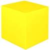 Kloris Cubo Sgabello tavolino quadrato cm 35x35x35 GIALLO polietilene per giardino e interni Made in Italy
