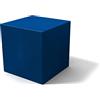 Kloris Cubo Sgabello tavolino quadrato cm 35x35x35 BLU polietilene per giardino e interni Made in Italy