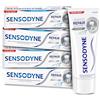 Sensodyne Repair&Protect Whitening, Dentifricio per Denti Sensibili Effetto Sbiancante*, Ripara Rinforza e Protegge, Gusto Menta Fresca, Pacco da 4x75ml