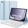 SENGBIRCH Custodia Tastiera per Samsung Galaxy Tab A9 Plus, Tastiera per Samsung Galaxy Tab A9+ 11 2023, Italiano QWERTY, Tastiera Bluetooth Wireless & Slim Smart Cover, Azzurro