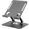 JOIOT Supporto Tablet Supporto iPad Regolabile Supporto Pieghevole in Alluminio Tablet e telefoni Compatibile Con iPad Pro Air Mini 6 Phone 14 Galaxy Tab A8 Superfici Fino a 12.9 Pollici Nero