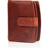 Matador Marca Portafoglio Donna Pelle #VALENZA con Nobile Scatola Regalo, Lusso Portafoglio Prima Classe Donna con protezione RFID, Portafoglio Grande con Molti Scomparti per Carte, Marrone Vintage