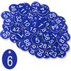 Tenare 100 Etichette Numerate in Plastica Gettoni con Numeri 1-100 Piccole Targhette Identificative Impermeabili con Foro per Guardaroba Hotel Bagagli Club Senza Anelli Portachiavi (Blu Scuro, Bianco)