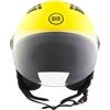 BHR Casco Demi-Jet 834 FLOW - Casco Scooter Estivo Omologato ECE 22.06 con 16 Fori di Aerazione - Casco Motorino con Visiera Antigraffio e Sgancio Micrometrico - Giallo Opaco XL