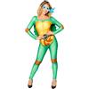 amscan Costume da donna ufficiale Tartarughe Ninja con licenza TMNT, con mascherina intercambiabile, Verde, 8-10