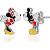 Disney Mickey e Minnie Mouse Orecchini a Perno in Argento Sterling Bacciare (Mickey e Minnie 1)