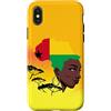 Guinea-Bissauan Home Guinea-Bissau Gifts Custodia per iPhone X/XS Guinea-Bissauan Queen Black History Month Flag Africa