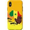 Senegalese Home Senegal Gifts for proud Custodia per iPhone X/XS Senegalese Queen Black History Month Senegal Flag Africa