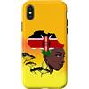 Kenyan Home Kenya Gifts for proud Kenyan Custodia per iPhone X/XS Kenyan Queen Black History Month Kenya Flag Africa