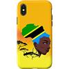 Tanzanian Home Tanzania Gifts for proud Custodia per iPhone X/XS Tanzanian Queen Black History Month Tanzania Flag Africa