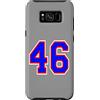 Sports Numbers Store Custodia per Galaxy S8+ Numero 46, 46 in rosso bianco e blu