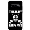 Funny Fencing Apparel & Gift Ideas Store Custodia per Galaxy S10+ Funny Fencing This Is My Happy Face Fencer Scherma Maschera Epee