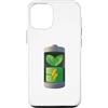 3d battery Natural energy Custodia per iPhone 15 Batteria 3d design completo logo 3d batteria piena