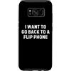 Novelty Flip Phone Husband Sarcastic Gag Custodia per Galaxy S8 Divertente dicendo che voglio tornare a un telefono flip donne uomini bavaglio