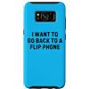 Novelty Flip Phone Husband Sarcastic Gag Custodia per Galaxy S8 Divertente dicendo che voglio tornare a un telefono flip donne uomini bavaglio