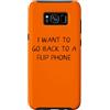 Novelty Flip Phone Husband Sarcastic Gag Custodia per Galaxy S8+ Divertente dicendo che voglio tornare a un telefono flip donne uomini bavaglio