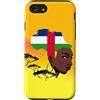 Central African Home Central African Rep Custodia per iPhone SE (2020) / 7 / 8 Black History Month Queen Central African Republic Flag
