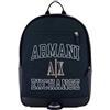 Emporio Armani Armani Exchange Zaino Grande Campus Capsule AX Logo, Blu Navy/Blu Navy/Blu Navy, L Uomo