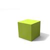 Kloris Cubo Sgabello tavolino quadrato cm 35x35x35 VERDE polietilene per giardino e interni Made in Italy