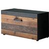 trendteam smart living 187931023 Armadio Scarpiera Indy, Legno Vecchio Deposizione Graphite Grey Matera, Spazio Ampio, 80 x 45 x 91 cm