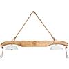 Biscottini Lampadario rustico taverna 161,5x41,5x30,5 cm - Lampadario legno rustico - Lampadario vintage legno di tiglio - Lampadari vintage da soffitto