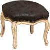 Biscottini Pouf poggiapiedi divano 42,5x42,5x42,5 cm - Elegante panca da camera da letto in tessuto stile francese