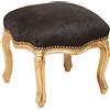 Biscottini Pouf poggiapiedi divano 42,5x42,5x42,5 cm - Elegante panca da camera da letto in tessuto stile francese
