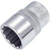 Hazet 900Z-20 Inserto Chiave a Bussola Doppio Esagono, Argento, Attacco Quadro, Cavo, 12.5 mm 1/2 di Pollice