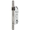 Bricard 2621 serratura a mortasa NF 1/2 Torre reversibile asse con 50 testiera acciaio inox punta arrotondata senza cilindro, Nero