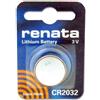 Renata, batteria a bottone 2032, al litio, di produzione svizzera, 1 pz
