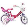 Tecnobike Shop Bici per Bambina Bicicletta Denver Albri Minnie- Taglia 14 pollici