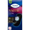 ESSITY ITALY SPA ASSORBENTE NERO INCONTINENZA LEGGERA TENA SILHOUETTE NOIR MINI 18 PEZZI