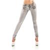 STIDIA Jeans da donna a basso rise, jeans skinny slim fit, stretch, XS-XL, Grigio/81-85, S