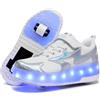 Rolltongoz Scarpe con rotelle da Bambina Scarpe con luci Ragazza Scarpe da LED Ruota Skateboard Sneaker Sportive con Rotelle Multisports Skateboard Sneaker con Ruote per Bambini epifania natale compleanno regalo
