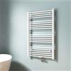EMKE Scaldasalviette termoarredo, 100 x 60 cm, bianco colore, radiatore scaldasalviette ad acqua calda, termoarredo da bagno con collegamento centrale