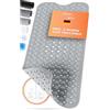 LICHTENHEIM Tappetino da doccia antiscivolo Sensitiv 100 x 40 cm - con 2 ganci - Tappetino antiscivolo - vasca da bagno senza BPA - tappetino da bagno resistente alla muffa e lavabile (grigio mouse)