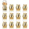 NUPTIO Oro Tea Light Holders: Portacandele Appesi Set di 12 lanterne per Candele da Giardino in Vetro di Mercurio Piccolo Pacchetto per Natale Matrimonio Centrotavola per Tavoli