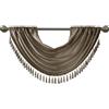 Madison Park JLA Home INC Madison Park Elena - Mantovana con tasca per asta decorata a cascata, in finta seta, per finestra, 38 x 46, bronzo