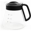 Space Home MGE - Caraffa in Vetro - Tazza Vetro Adatta per Microonde - Caraffa Sostitutiva con Manico e Coperchio - 600 ml