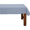 FILU - Tovaglia, 100% cotone, Blu scuro/bianco a quadri., 130 x 220 cm