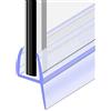 Jackfru Guarnizione per Porta in Vetro da 8 mm, Box Doccia PVC Impermeabile 200 cm