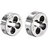 QUARKZMAN 1/4-28 e 5/16-24 UNF Rotondo Matrice Set, Macchina Filetto Mano Destra Filettatura Matrice, Lega Utensile Acciaio 2pz